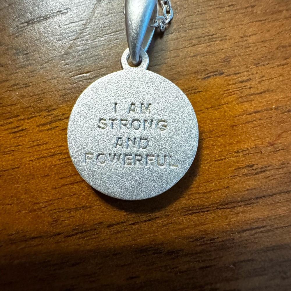 Mantra silver necklace